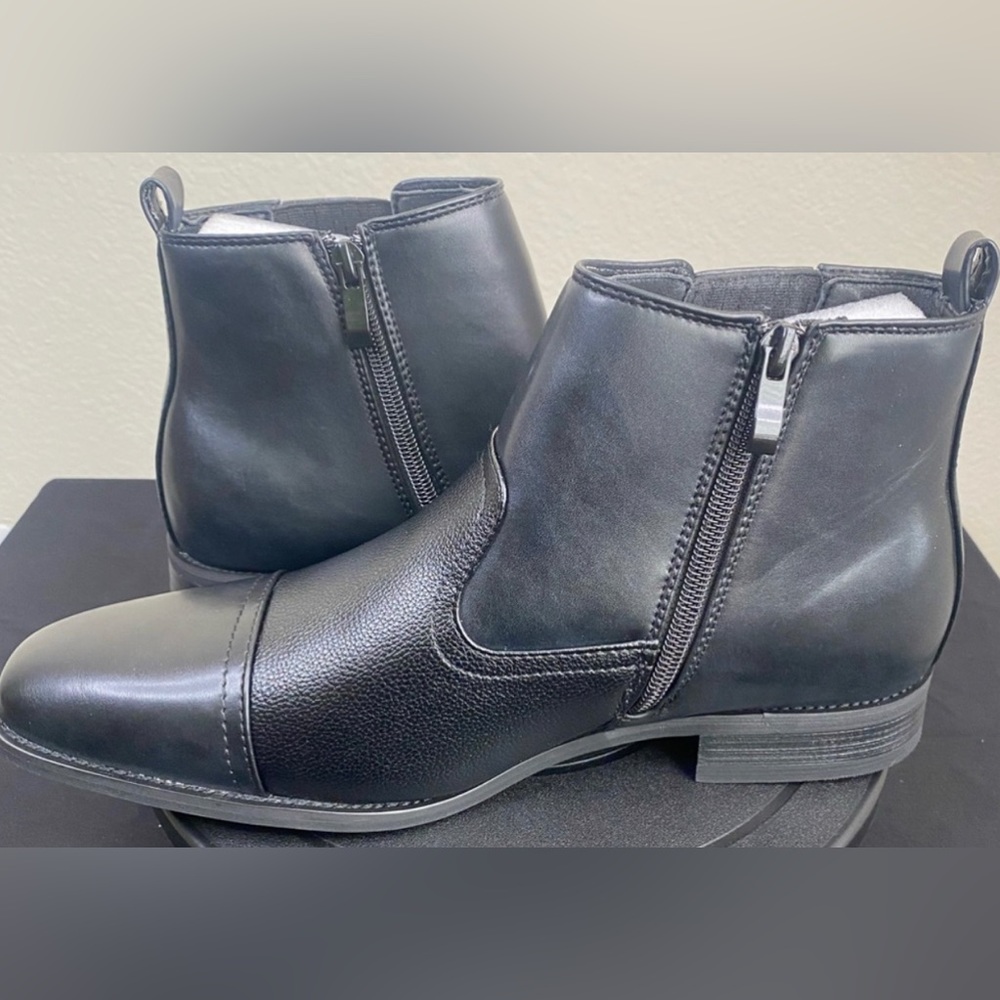 New Thomas & Vine Black Men’s Leather Alex Boots 7.5 wide